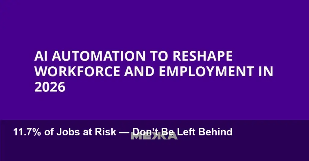 AI Automation Threatens 11.7% of Jobs by 2026 — Act
