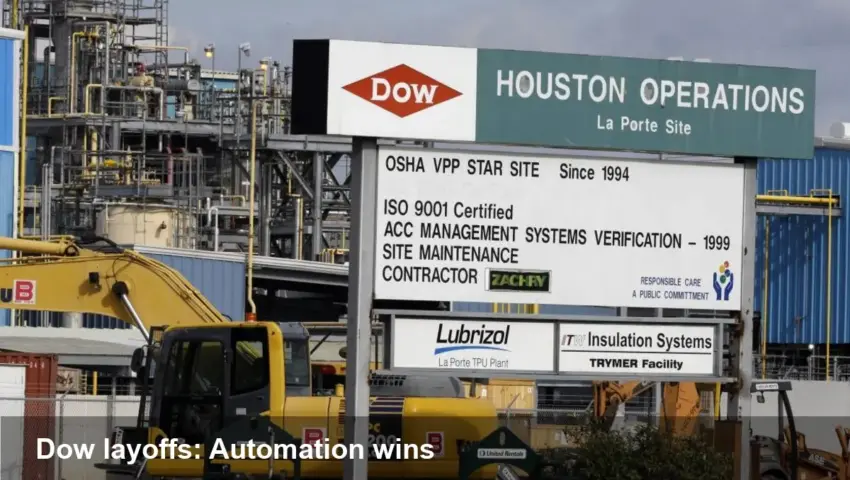 Dow to Cut About 4,500 Jobs as AI, Automation Rise