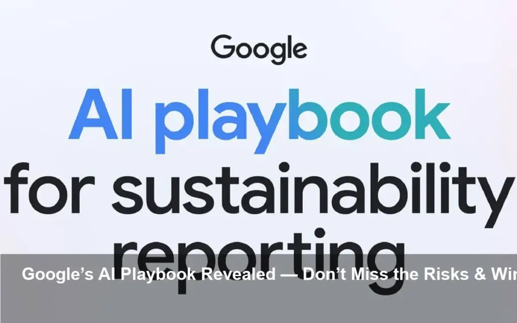 Google's AI Playbook: Sustainability Automation Guide