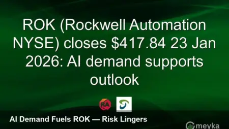 ROK closes $417.84 — AI demand supports outlook