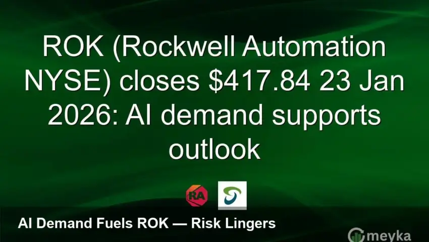 ROK closes $417.84 — AI demand supports outlook