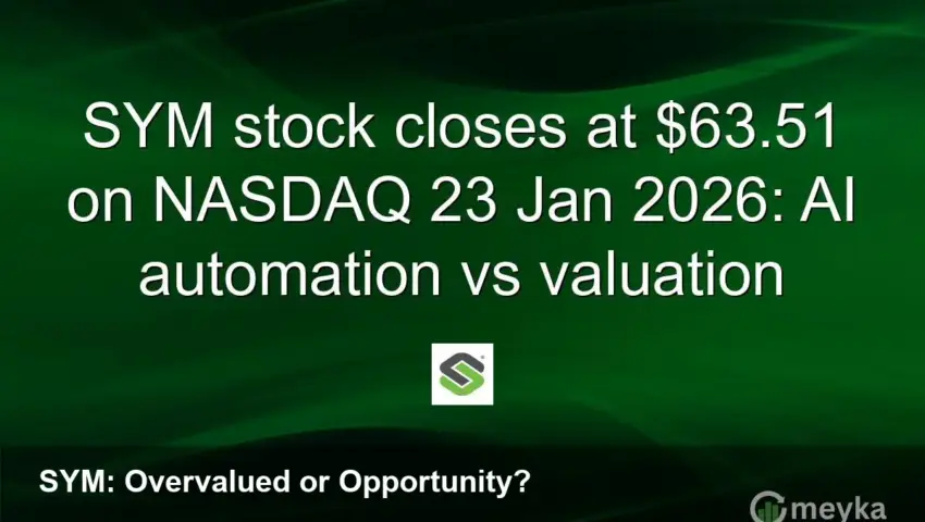 SYM closes $63.51 — AI automation vs valuation
