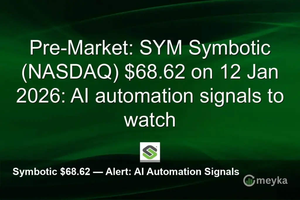 Pre-Market: Symbotic (SYM) $68.62 — AI Automation Alert