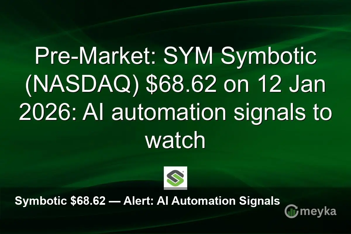 Pre-Market: Symbotic (SYM) $68.62 — AI Automation Alert