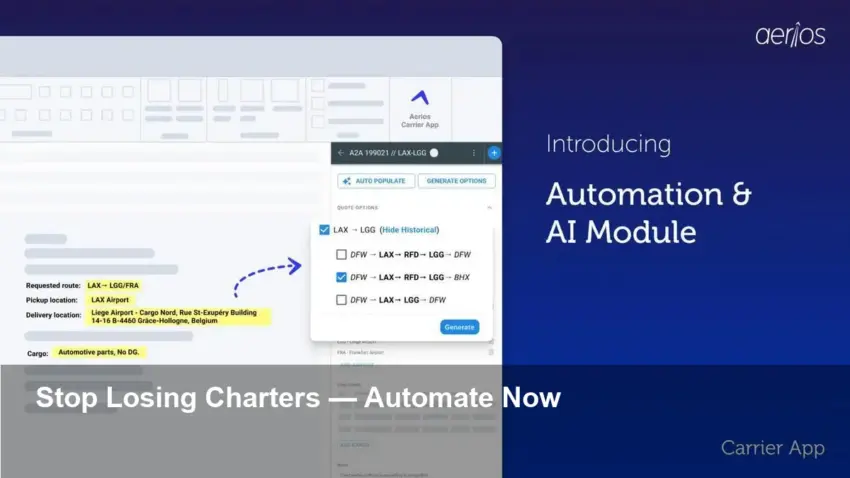 Aerios AI slashes air-charter quoting time