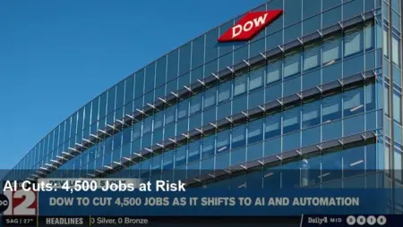 Dow to cut 4,500 jobs as it shifts to AI automation