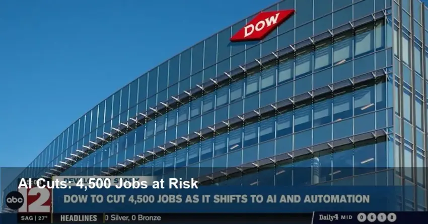 Dow to cut 4,500 jobs as it shifts to AI automation
